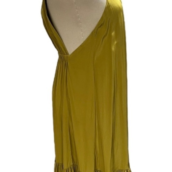 Tibi Eco Yellow Silk Halter Neckline Sleeveless Swingy Dress‎ Sz 2 - Picture 8 of 16